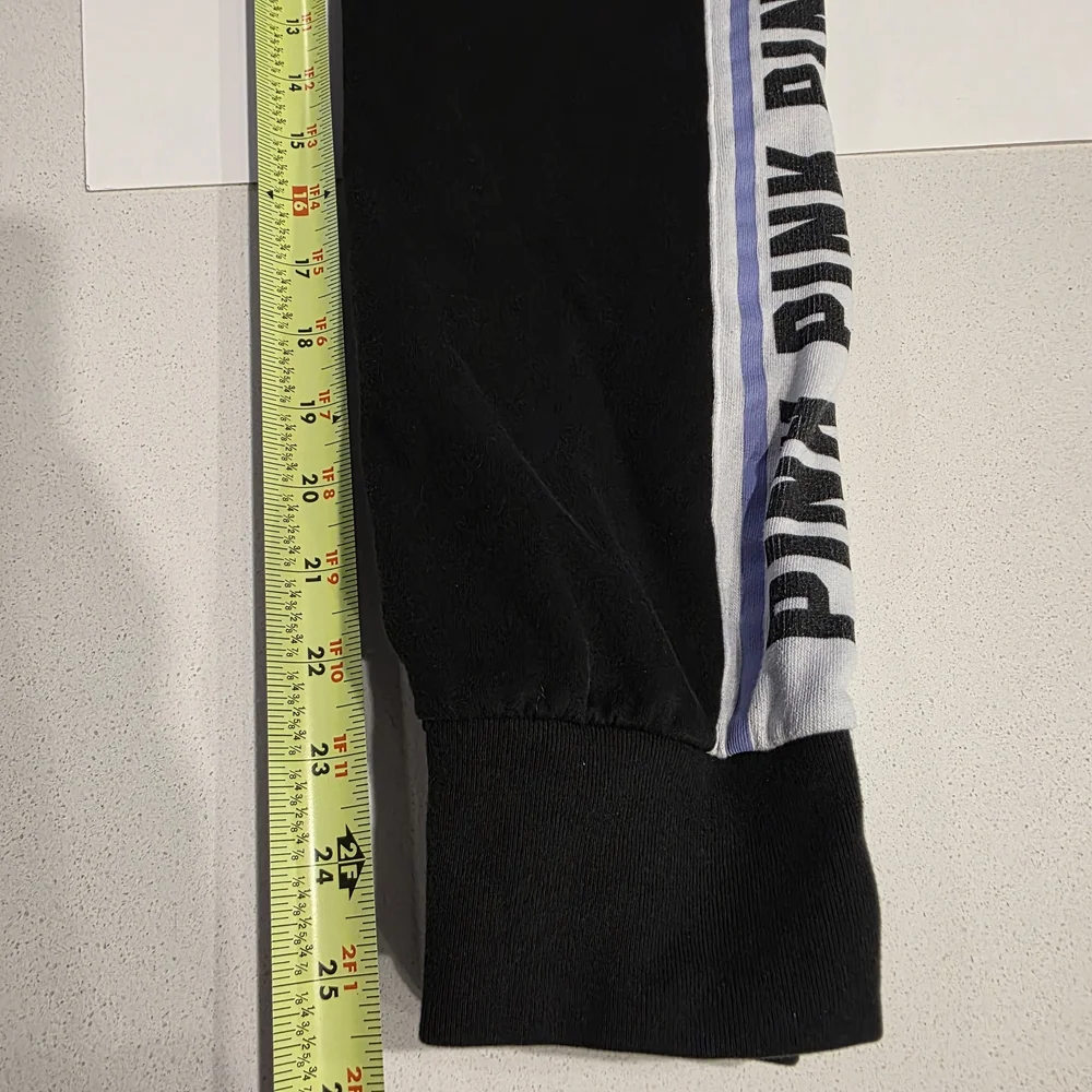 Victoria’s Secret PINK Joggers Black Logo Side Stripe Sweatpants - Picture 6 of 6